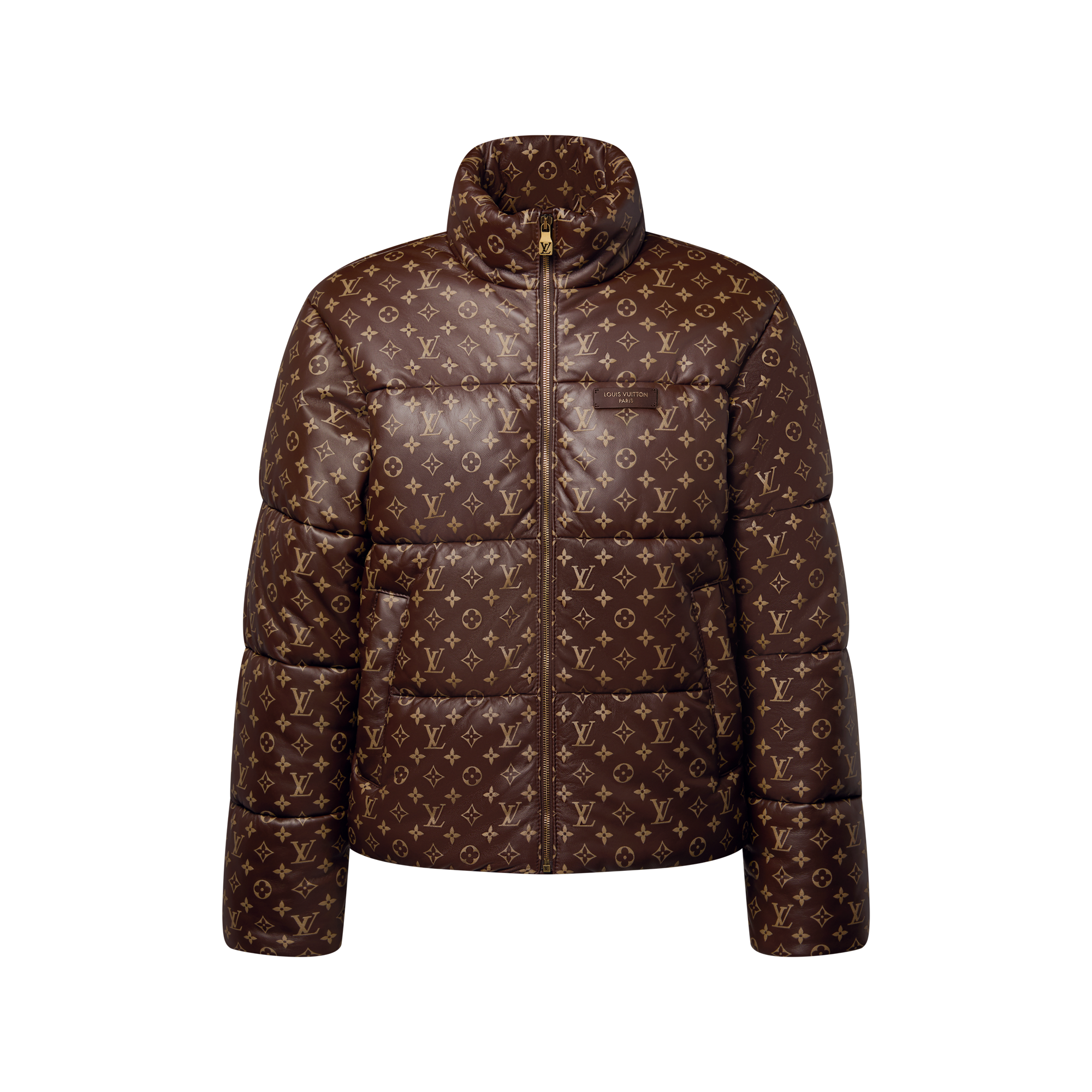 Monogram Leather Puffer Jacket - Luxury High-End Ready-to-Wear